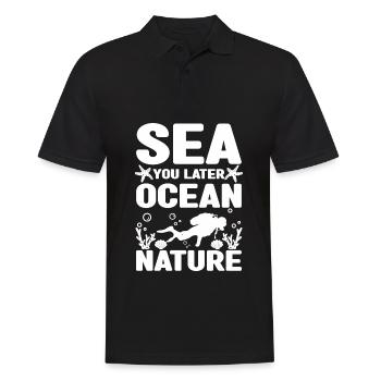 Meeresbiologie Beruf | Meeresbiologe Geschenkidee - Männer Poloshirt - Schwarz - Vorne - Kai (181cm)