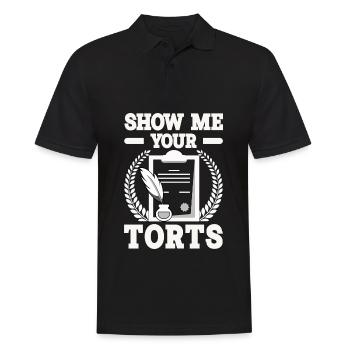 Anwalt Geschenke für Anwälte | Jurist Jura Student - Männer Poloshirt - Schwarz - Vorne - Kai (181cm)