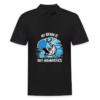 Aquarium Aquarist Fish Ornamental Fish Aquaristics - Men's Polo Shirt - black - Front - Kai (181cm)