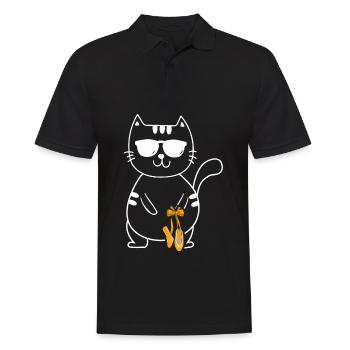 Ballet Ballerina Ballet Dancer - Men's Polo Shirt - black - Front - Kai (181cm)