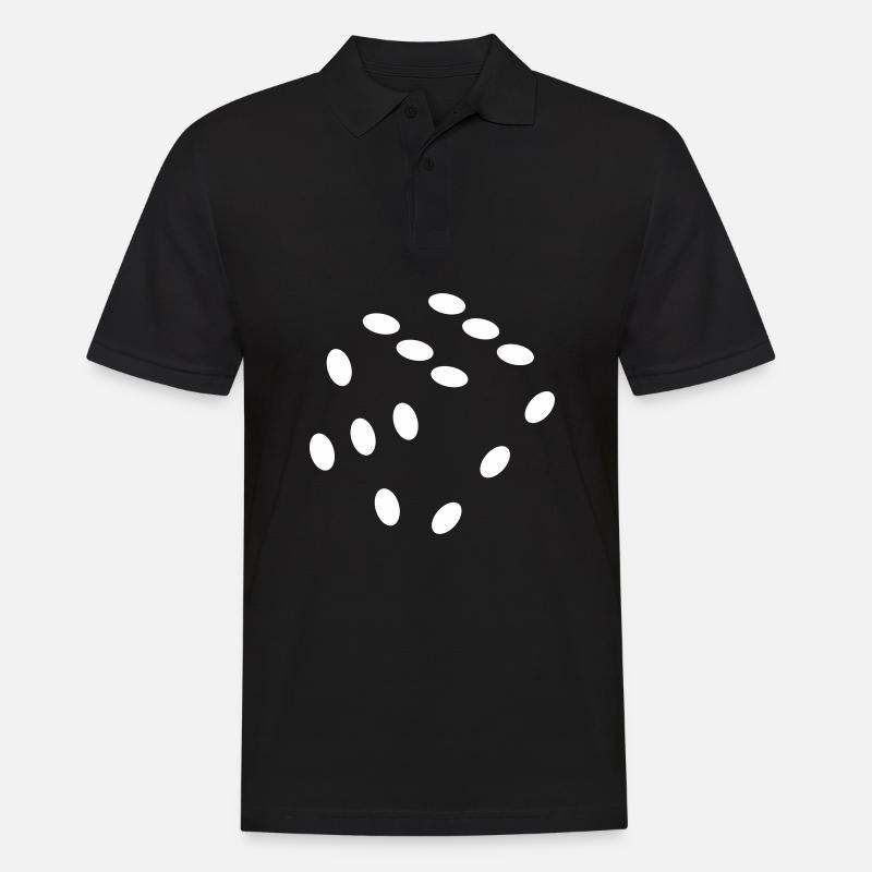 Dés, dés. Jeu, jeu, argent - Polo Homme - noir