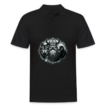 Odin Viking Valhalla Viking Hammer Thor Odin - Men's Polo Shirt - black - Front - Kai (181cm)