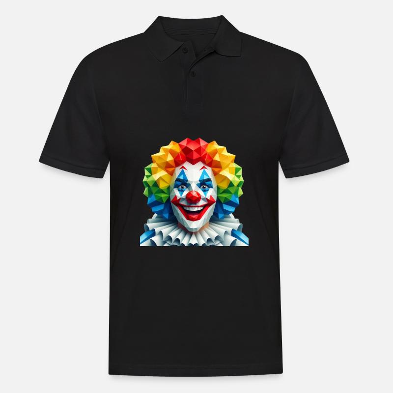 Déguisement de Clown Effrayant Polygone - Polo Homme - noir