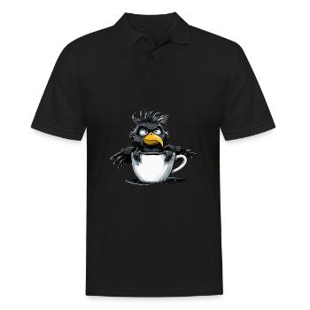 Bird don't want coffee before you ask no - Men's Polo Shirt - black - Front - Kai (181cm)