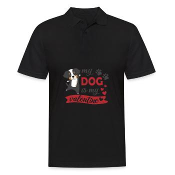 Mon chien est mon valentine berner sennenhund doux - Polo Homme - noir - Devant - Kai (181cm)