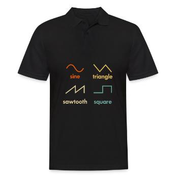 Sine Triangle Sawtooth square Synthesizer Music - Men's Polo Shirt - black - Front - Kai (181cm)