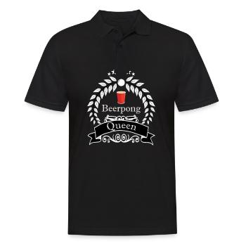 Beerpong Queen Girl Bierpong boive bière fête - Polo Homme - noir - Devant - Kai (181cm)