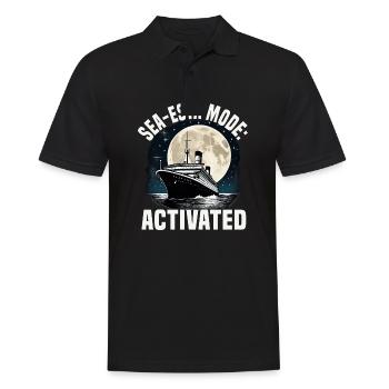Sea-esta Mode Activated Cruise Ship Vacation - Men's Polo Shirt - black - Front - Kai (181cm)