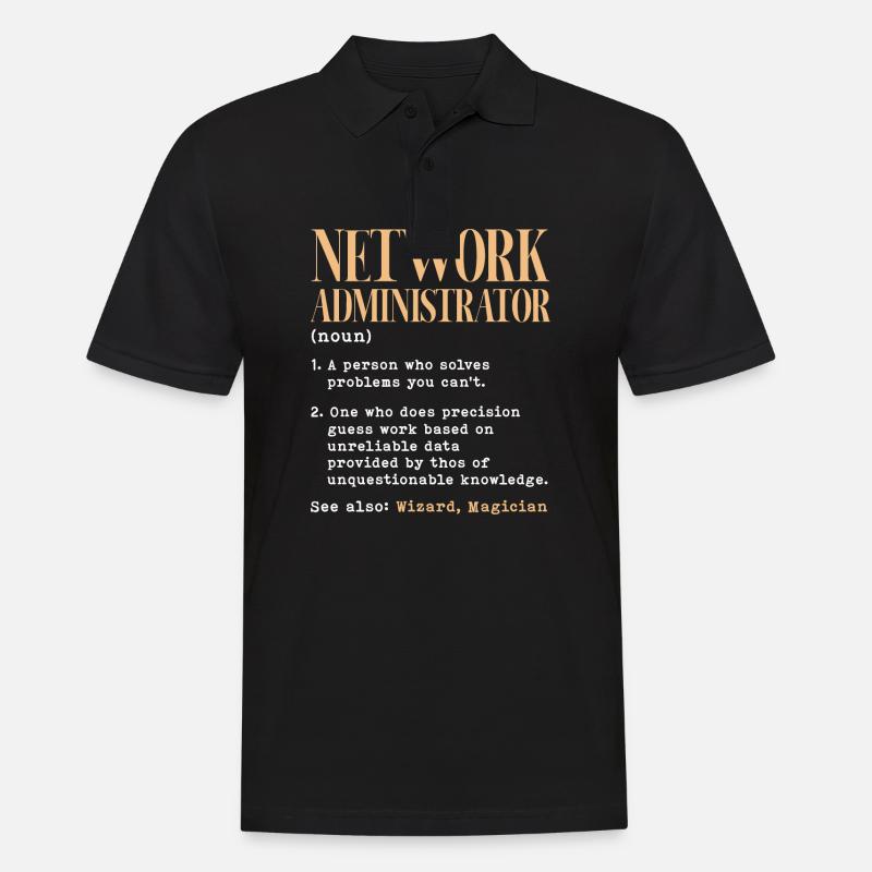 Network administrator Definition - Männer Poloshirt - Schwarz