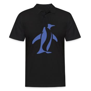 Penguin South Pole Silhouette Minimalist - Men's Polo Shirt - black - Front - Kai (181cm)