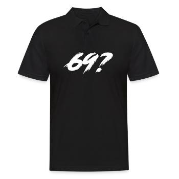 69? - Männer Poloshirt - Schwarz - Vorne - Kai (181cm)