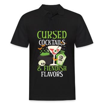 Verfluchte Cocktails & teuflische Geschmacksrichtu - Männer Poloshirt - Schwarz - Vorne - Kai (181cm)