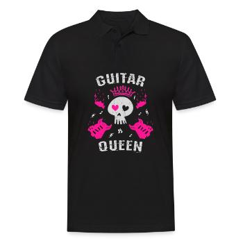 Gitarren Königin - Männer Poloshirt - Schwarz - Vorne - Kai (181cm)