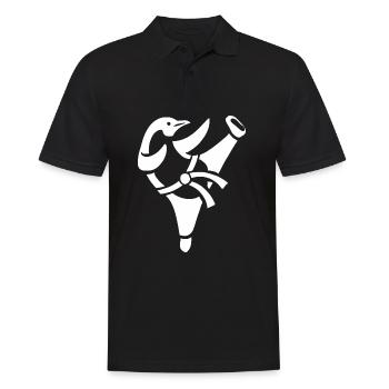 Pingouin Karaté Arts Martiaux Arts Martiaux Silhouette - Polo Homme - noir - Devant - Kai (181cm)