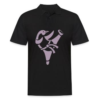 Pingouin Karaté Arts Martiaux Arts Martiaux Silhouette - Polo Homme - noir - Devant - Kai (181cm)