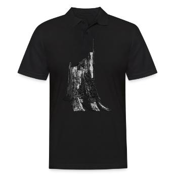Baum - Männer Poloshirt - Schwarz - Vorne - Kai (181cm)