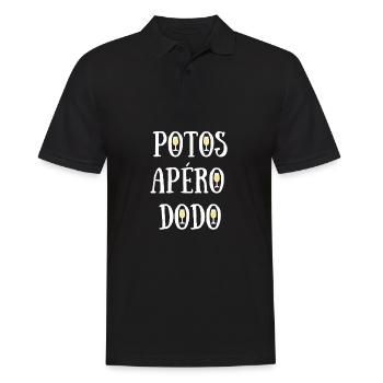 potos apero dodo humour alcool homme potes cadeau - Polo Homme - noir - Devant - Kai (181cm)