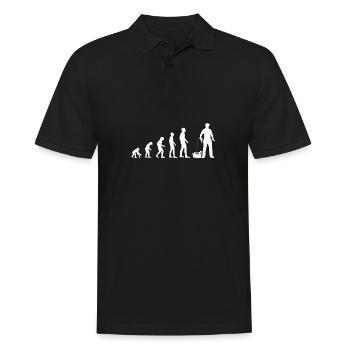 evolution bricoleur humour bricolage homme cadeau - Polo Homme - noir - Devant - Kai (181cm)