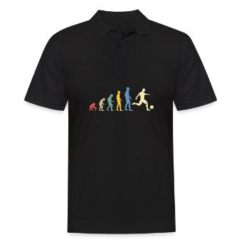 Évolution foot homme humour football idée cadeau - Polo Homme - noir - Devant - Kai (181cm)