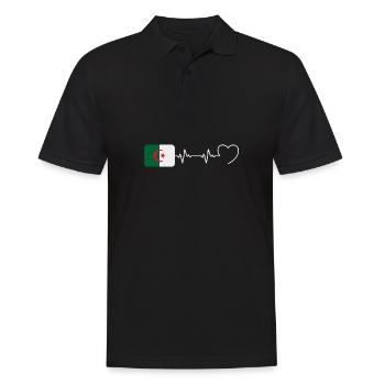 Battement Coeur Algérie Homme Humour Algérien - Polo Homme - noir - Devant - Kai (181cm)