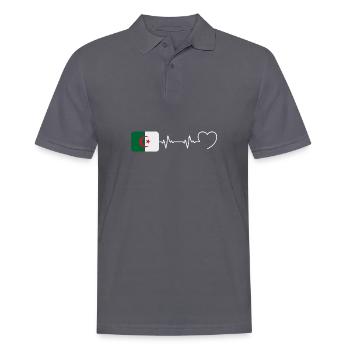 Herzschlag Algerien Mann Algerischer Humor - Männer Poloshirt - Anthrazit - Vorne - Nico (186cm)
