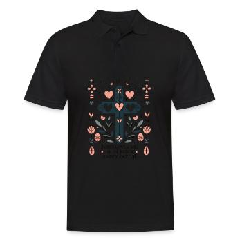 Croix de Pâques Bloom - Polo Homme - noir - Devant - Kai (181cm)