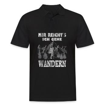 Enough for me I go hiking mountains cursing nature - Men's Polo Shirt - black - Front - Kai (181cm)