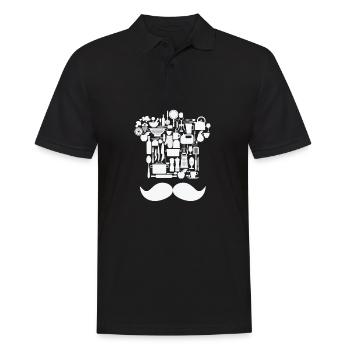 Chef chef cuisine cuisine - Polo Homme - noir - Devant - Kai (181cm)