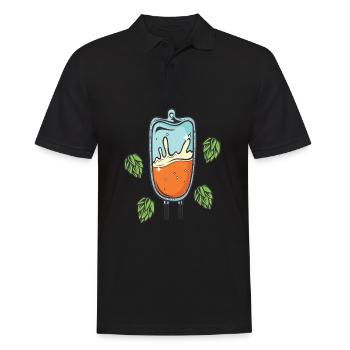Bière goutte-à-goutte hôpital médecin secours boire secours - Polo Homme - noir - Devant - Kai (181cm)