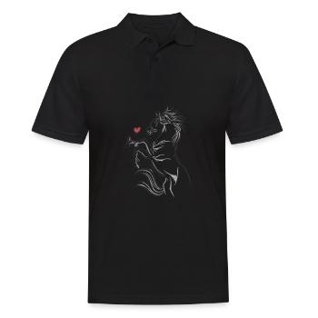 Horse Girl Horses Love Riding Horse Fool - Men's Polo Shirt - black - Front - Kai (181cm)