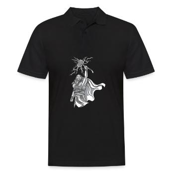 Odin Wikinger Valhalla Vikinger Hammer Thor Odin - Männer Poloshirt - Schwarz - Vorne - Kai (181cm)
