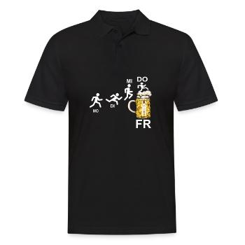 Woche Bier Trinken Saufen Party - Männer Poloshirt - Schwarz - Vorne - Kai (181cm)