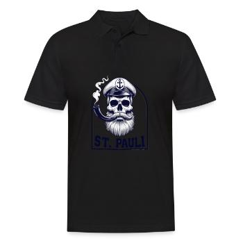 St.Pauli Kiez Hamburg Totenkopf Sankt Pauli - Polo Homme - noir - Devant - Kai (181cm)