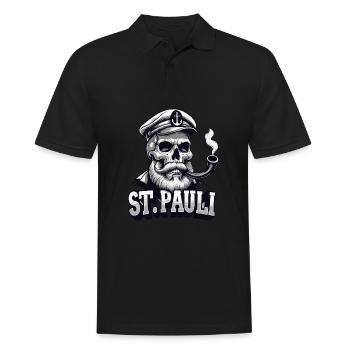 St.Pauli Kiez Hamburg Totenkopf Sankt Pauli - Polo Homme - noir - Devant - Kai (181cm)