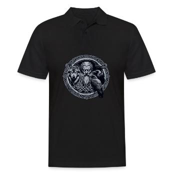 Odin Viking Valhalla Viking Hammer Thor Odin - Men's Polo Shirt - black - Front - Kai (181cm)