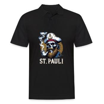 St.Pauli Kiez Hamburg Totenkopf Sankt Pauli - Polo Homme - noir - Devant - Kai (181cm)