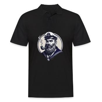 Capitaine Hambourg St Pauli Crâne de la ville hanséatique - Polo Homme - noir - Devant - Kai (181cm)