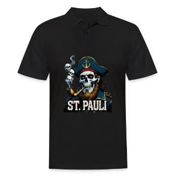 St.Pauli Kiez Hamburg Totenkopf Sankt Pauli - Polo Homme - noir - Devant - Kai (181cm)