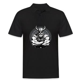 Mythologie nordique Viking Guerrier Valhalla - Polo Homme - noir - Devant - Kai (181cm)