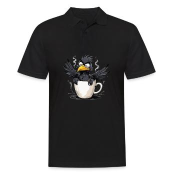 Bird don't want coffee before you ask no - Men's Polo Shirt - black - Front - Kai (181cm)