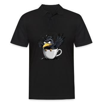 Bird don't want coffee before you ask no - Men's Polo Shirt - black - Front - Kai (181cm)