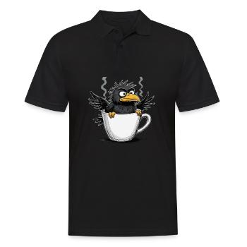 Bird don't want coffee before you ask no - Men's Polo Shirt - black - Front - Kai (181cm)