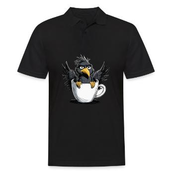L’oiseau ne veut pas de café avant que vous ne demandiez non - Polo Homme - noir - Devant - Kai (181cm)