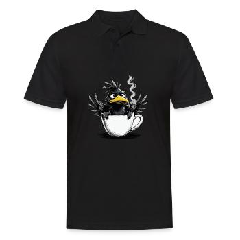 Bird don't want coffee before you ask no - Men's Polo Shirt - black - Front - Kai (181cm)
