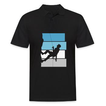 Bouldering Mountaineering Mountain Climbing Retro Gift - Men's Polo Shirt - black - Front - Kai (181cm)
