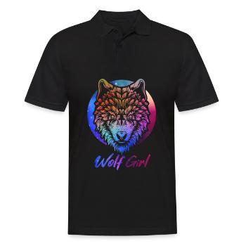 Wolf - Men's Polo Shirt - black - Front - Kai (181cm)