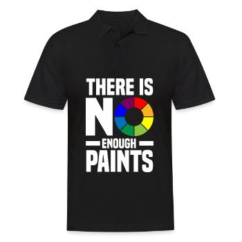 Acrylgießen Geschenke | Maler Kunst Leinwand Farbe - Männer Poloshirt - Schwarz - Vorne - Kai (181cm)