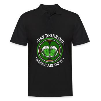Tag Trinken brachte mich dazu, es St. Patrick's Day zu tun - Männer Poloshirt - Schwarz - Vorne - Kai (181cm)