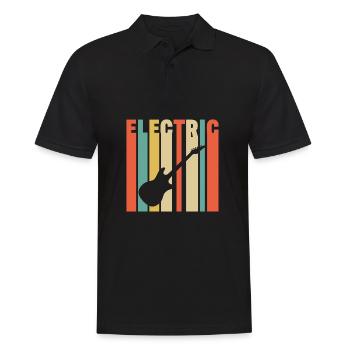 Electric Guitar Vintage Gift - Men's Polo Shirt - black - Front - Kai (181cm)