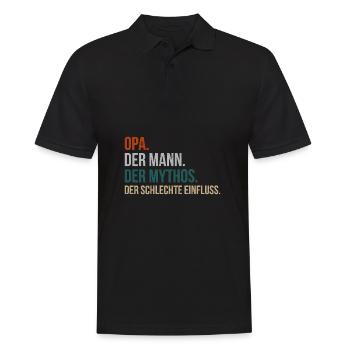 Opa der Mann der Mythos der schlechte einfluss - Männer Poloshirt - Schwarz - Vorne - Kai (181cm)